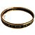 Bracciale rigido Hermès in metallo dorato e smalto nero Gold hardware