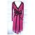 Cacharel Robe de Soirée Couture Double Voile de Soie Rose Framboise - vue 17