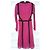Cacharel Robe de Soirée Couture Double Voile de Soie Rose Framboise - vue 4