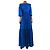 Joseph Siam blue texturiertes Off-Shoulder-Top und Maxirock-Set - size UK 8 Blau