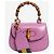 Bamboo Gucci Lederhandtasche mit violettem Bambusgriff Lila - Ansicht 3