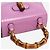 Bamboo Gucci Lederhandtasche mit violettem Bambusgriff Lila - Ansicht 5