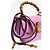 Bamboo Gucci Lederhandtasche mit violettem Bambusgriff Lila - Ansicht 7