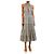 Ulla Johnson Vestido midi a cuadros azul sin mangas - size UK 6