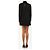 Carven Langes Langarmkleid aus schwarzem flauschigem Lurex - size UK 8 - Ansicht 2