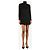 Carven Langes Langarmkleid aus schwarzem flauschigem Lurex - size UK 8 - Ansicht 3