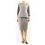 Chanel Set giacca e gonna in tweed grigio - size UK 14 - vista 3