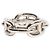 Hermès Lenço Silver Regate 90 ring Prata