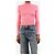 Oscar de la Renta Geripptes Langarm-Top in Rosa - size S Pink - Ansicht 3