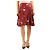 Valentino Falda de seda con estampado floral rojo - size UK 10 Roja
