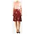 Valentino Falda de seda con estampado floral rojo - size UK 10 Roja - vista 2