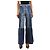 Autre Marque Blaue Patchwork-Schlaghose - size UK 6