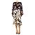 Msgm Mehrfarbig bedrucktes Crepe-Midikleid - size UK 16 Mehrfarben