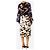 Msgm Mehrfarbig bedrucktes Crepe-Midikleid - size UK 16 Mehrfarben - Ansicht 2
