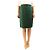 Oscar de la Renta Falda midi de lana verde oscuro - size UK 12