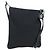 FENDI Zucchino Canvas Shoulder Bag Black Silver 8BT151