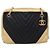 CHANEL V Stitch Chain Shoulder Bag Lamb Skin Beige Gold CC - view 2