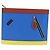 Hermès HERMES Zip Angor Clutch Bag Leather Blue Silver - vista 13