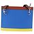 Hermès HERMES Zip Angor Clutch Bag Leather Blue Silver - vista 3