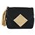 CHANEL Matelasse Chain Shoulder Bag Satin Black Gold CC - vista 13