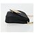 CHANEL Matelasse Chain Shoulder Bag Satin Black Gold CC - vista 3