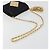 CHANEL Matelasse Chain Shoulder Bag Satin Black Gold CC - vista 7