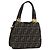 FENDI Zucca Canvas Hand Bag Brown Gold Tone