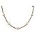 CHANEL Necklace Metal Gold Tone White CC