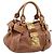 Miu Miu Ribbon Hand Bag Leather 2way Brown Gold
