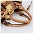 Miu Miu Ribbon Hand Bag Leather 2way Brown Gold - vista 7