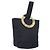 Céline CELINE Circle Pouch Canvas Black Gold