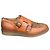 Autre Marque Kickers Scarpe Monk Strap in Pelle Marrone con Stampa Leopardata Stampa leopardo