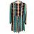 Antik Batik Preppy Folk Kleid Schwarz Beige Türkis - Ansicht 8