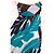 Antik Batik Vestido Largo Folk de Algodón Castaño Blanco Turquesa Azul oscuro - vista 11