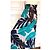Antik Batik Vestido Largo Folk de Algodón Castaño Blanco Turquesa Azul oscuro - vista 16