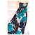 Antik Batik Vestido Largo Folk de Algodón Castaño Blanco Turquesa Azul oscuro - vista 3