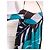 Antik Batik Vestido Largo Folk de Algodón Castaño Blanco Turquesa Azul oscuro - vista 4