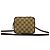 Mini borsa a tracolla in pelle e tela con motivo GG Logo Gucci Marrone