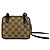Mini borsa a tracolla in pelle e tela con motivo GG Logo Gucci Marrone - vista 3