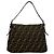 Fendi Vintage Zucca FF Logo Schultertasche Braun Schwarz - Ansicht 3