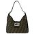 FENDI Vintage Zucca FF Logo Pattern Semi-Schultertasche Braun Schwarz
