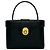 Céline Celine Vintage Starball Logo Hardware Lederhandtasche Schwarz