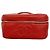 Bolso Vanity Chanel de piel de becerro granulada roja