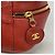 Bolso Vanity Chanel de piel de becerro granulada roja - vista 8