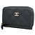 Monedero Chanel de piel de becerro granulada negra Negro