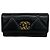 Cartera bi-fold Chanel de piel de cordero negra Negro