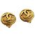 Chanel vergoldete Clip-Ohrringe Golden