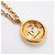Chanel Coco Mark Circle vergoldete Halskette Golden - Ansicht 2
