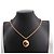 Chanel Coco Mark Circle vergoldete Halskette Golden - Ansicht 7