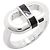 Ring Bague Maillon en métal Hermès Noir Argenté